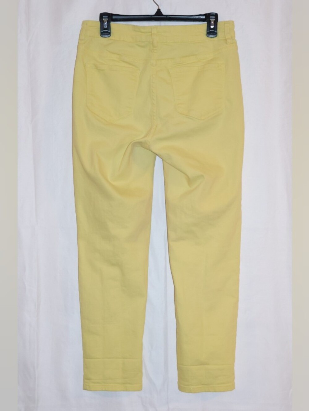 NYDJ (Not Your Daughter's Jeans) Pastel Yellow Alisha Fitted Ankle Jeans. - Picture 7 of 14